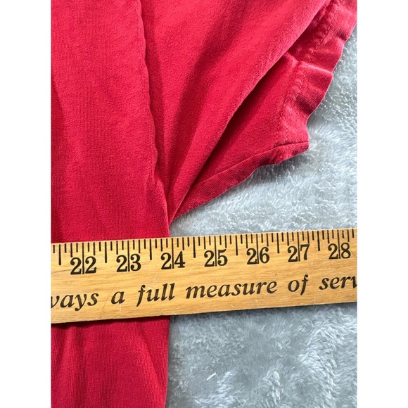 Vintage Nike Red Graphic T-Shirt XXL Center Swoosh Flaw - Picture 3 of 5